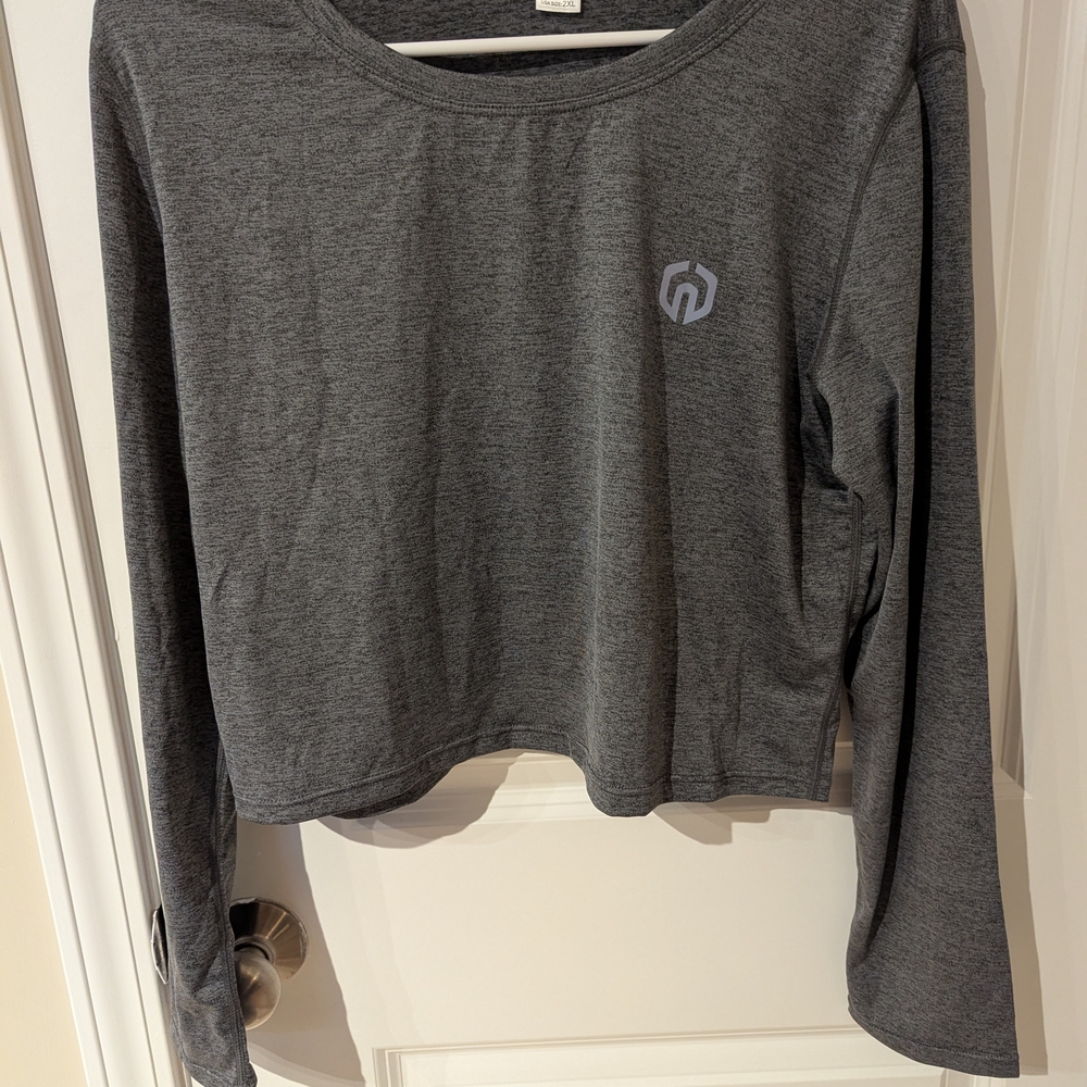 Gray Long Sleeve Women's Top